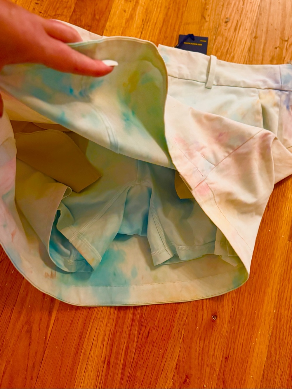 NWT Ralph Lauren Pastel Tie-Dye Golf Skirt - Picture 5 of 6
